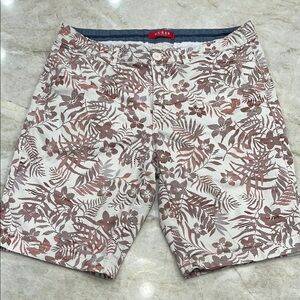Guess | Tropical Shorts | White and Red Floral | Men’s 32 Waist